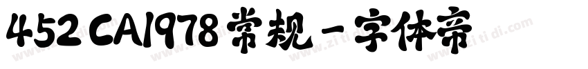 452 CA1978 常规字体转换